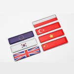 Car Emblem Badges Factory - Aluminum Alloy Epoxy America Flags Custom