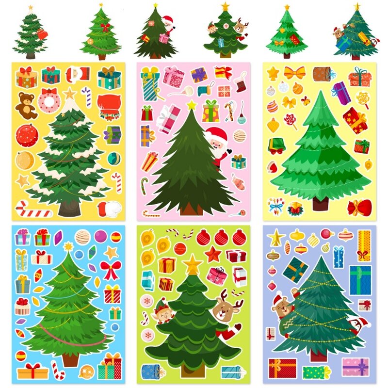 Window Stickers Supplier - DIY Celebration Kids' Merry Christmas Tree Puzzle