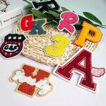 Embroidered Badges Factory - Sew on Number English Alphabet Letter Chenille