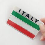 Car Emblem Badges Manufacturer - Italy Flags Aluminum Alloy Custom Logo