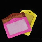 ID Badge Cover Supplier - PU Leather Student Employee Bus Visiting Card