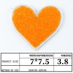 Chenille Patches Supplier - Colorful 7.5cm Heart DIY Dress Pants Bag