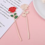 Metal Bookmarks Factory - Valentine's Day Gift Rose Custom Enamel Metal