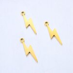 Metal Charm Supplier - Mini Stainless Steel Lightning Shape for Jewelry