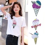 Embroidered Patch Supplier - DIY Custom Cute Ice Lolly Sequin Jeans