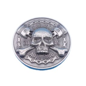 Commemorative Coin Manufacturer - Custom 3D Electroplated Antique Silver Brass