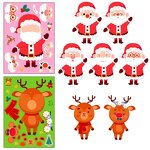Puzzle Sticker Label Factory - Kids DIY Carton Make-a-Face Christmas Party