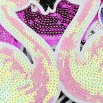 Embroidery Patches Manufacturer - Jeans Pants Flamingo Glitter Sequins