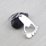 Bottle Opener Keychain Supplier - Cute Small Feet Metal Creative Wedding Gifts