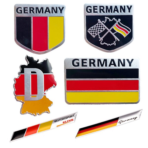Car Emblem Badges Supplier - Deutschland Flags Custom Logo Soft Enamel