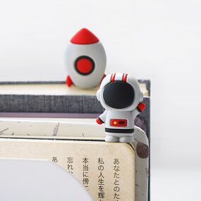 Bookmarks Manufacturer - Cute 3D PVC Cartoon Astronaut for Book Office