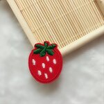 Embroidery Patch Labels Supplier - Reusable Custom Cute Strawberry