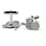 Cufflinks Factory - Personality Creative Table Tennis Men Silver for Shirt