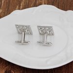 Cufflinks Supplier - New Blank Metal Alloy Men's Custom Printed Abacus