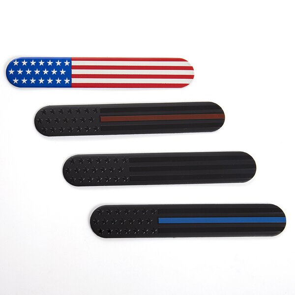 Car Emblem Badges Factory - Black American Flag Custom Logo Enamel 3D