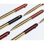 Ballpoint Pen Supplier - Custom Logo Chinese Style Rose Wood & Copper Rotary