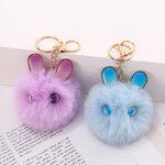 Plush Keychains Manufacturer - Cute Cartoon Rabbit Bag Pendant Charm 3d Pom