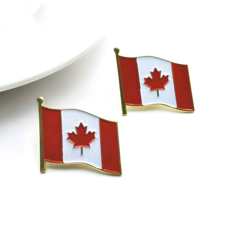 Flag Brooch Pin Factory - Canada Custom Hard Enamel Lapel Pins