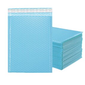 Bubble Mailer Bags Factory - Wholesale Cute Light Blue Poly 6x10 Inch