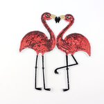 Embroidery Patches Manufacturer - Jeans Pants Flamingo Glitter Sequins