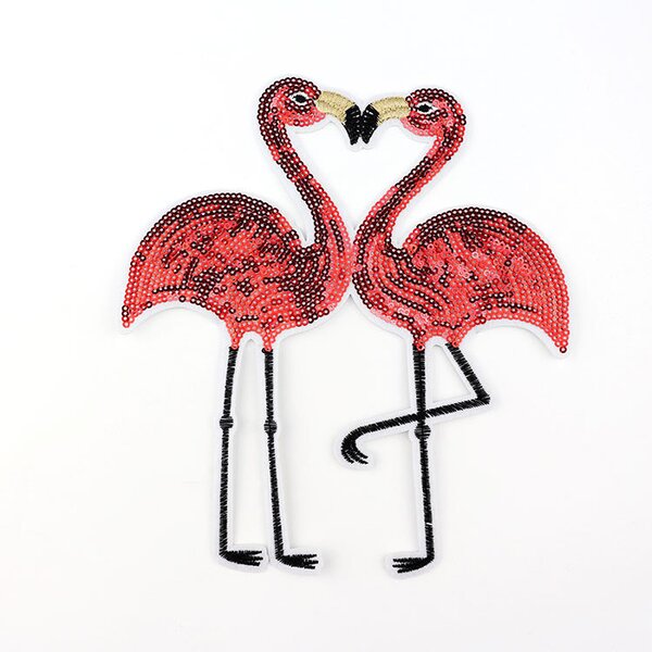 Embroidery Patches Manufacturer - Jeans Pants Flamingo Glitter Sequins