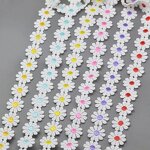 Embroidery Badges Patch Supplier - Appliques Clothing Water Soluble Daisy
