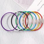 Wire Keychain Supplier - Stainless Steel Loops Colored Coated 6 Inch
