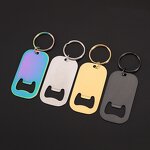 Bottle Opener Keychain Supplier - Custom Logo Stainless Steel Flat Small Beer