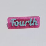 Name Badge Tag Supplier - Custom Glitter Acrylic Personalized Plastic ID