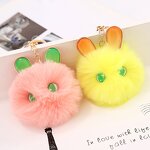 Plush Keychains Manufacturer - Cute Cartoon Rabbit Bag Pendant Charm 3d Pom