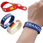 Silicone Wristband Manufacturer - Custom National Flag Adjustable Button Sports