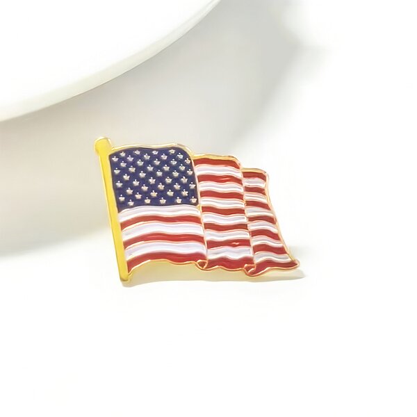 Lapel Pins Supplier - Independence Day Gift United States Flag Brooch