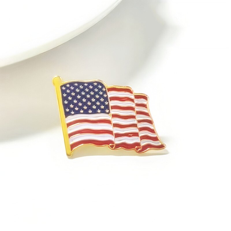 Lapel Pins Supplier - Independence Day Gift United States Flag Brooch