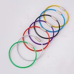 Wire Keychain Supplier - Stainless Steel Loops Colored Coated 6 Inch