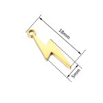 Metal Charm Supplier - Mini Stainless Steel Lightning Shape for Jewelry