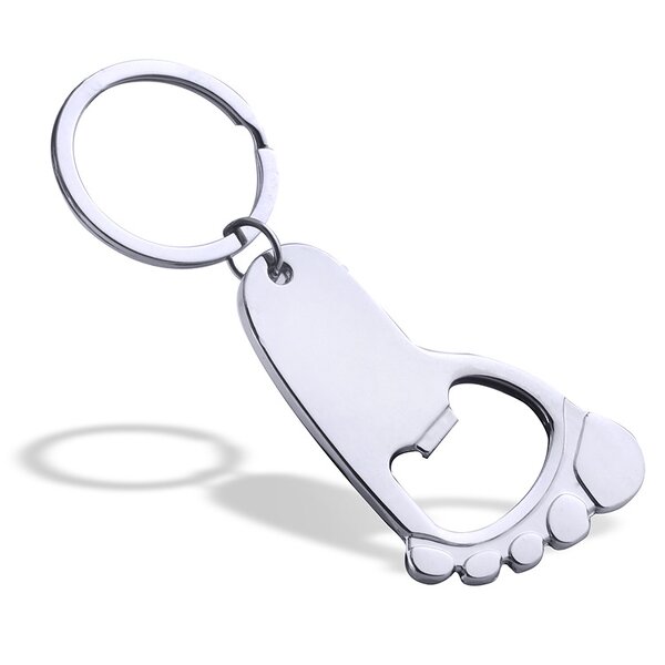 Bottle Opener Keychain Supplier - Cute Small Feet Metal Creative Wedding Gifts
