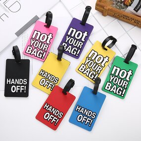 Luggage Tag Supplier - Custom PVC 2D Baggage Handbag School Bag Label