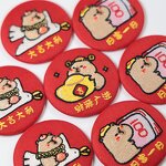 Pin Badge Manufacturer - Custom Logo Embroidered Button Fabric Round