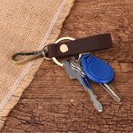 Leather Keychain Supplier - Luxury Genuine Leather Men Car Key Holder