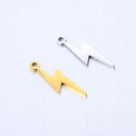 Metal Charm Supplier - Mini Stainless Steel Lightning Shape for Jewelry