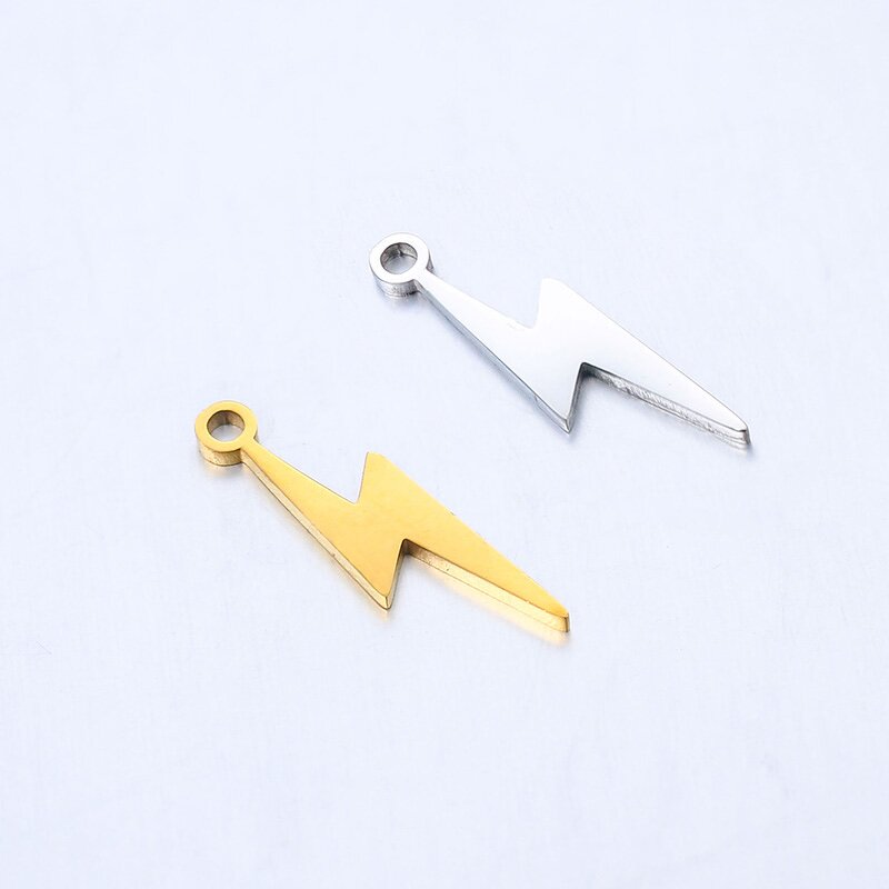 Metal Charm Supplier - Mini Stainless Steel Lightning Shape for Jewelry