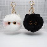 Pom Pom Keychain Supplier - Cute Soft Artificial Rabbit Fur Plush Fluffy