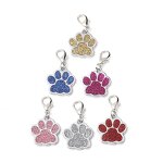 Pet Collar Name Tag Manufacturer - Personalized Glitter Paw Cat Dog Sublimation