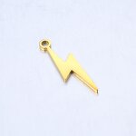 Metal Charm Supplier - Mini Stainless Steel Lightning Shape for Jewelry