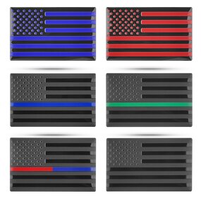 Car Emblem Badges Factory - Aluminum Alloy Self-Adhesive American Flag