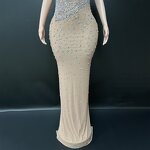 Hollow Out Party Dress Factory - OEM/ODM Novance Y4 Sexy Slim Fit Elegant Blingbling Rhinestone