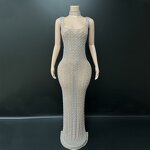 Transparent Mesh Evening Dress Manufacturer - OEM/ODM Novance Y9 Sexy Women's Party Chic Crystals