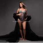 Pregnancy Products Manufacturer - OEM/ODM Nocance Y1443 Rhinestone Beaded Dress Plus Size Stretchy