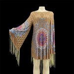 Summer Dress Manufacturer - OEM/ODM NOVANCE Y2252-B 2022 Colored Diamond Pattern Tassels Rhinestone