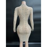 Chinese Clothing Manufacturers Manufacturer - OEM/ODM NOVANCE High Neck Shiny Diamonds Plus Size Dress